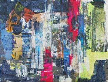 Collages titled "Acrylic series I" by Olivier Bourgin, Original Artwork, Collages