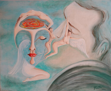 Pittura intitolato "Univers Fantasmatiq…" da Olivier Boutin, Opera d'arte originale, Olio Montato su Telaio per barella in l…