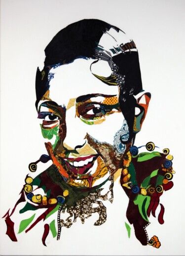 Collages intitulée "Joséphine" par Olivier Bouvard, Œuvre d'art originale, Collages