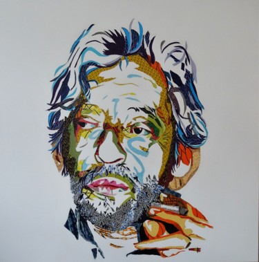 Collagen mit dem Titel "gainsbourg" von Olivier Bouvard, Original-Kunstwerk, Collagen