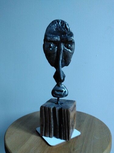 Skulptur mit dem Titel "comment" von Olivier Capdevila, Original-Kunstwerk, Edelstahl