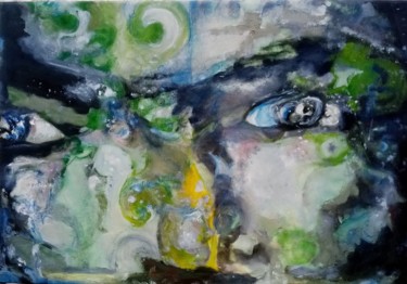 Peinture intitulée "Psychedelic eyes" par Olivier Charlet De Sauvage, Œuvre d'art originale, Huile Monté sur Châssis en bois