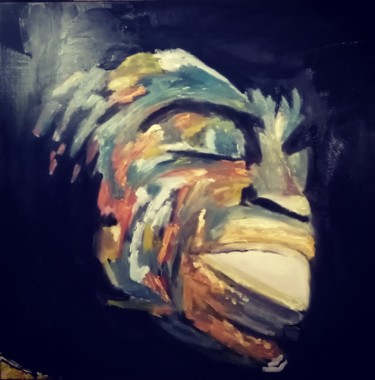 Peinture intitulée "James Brown" par Olivier Charlet De Sauvage, Œuvre d'art originale, Huile Monté sur Châssis en bois