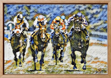 Painting titled "Horse série 5#17" by Olivier De Tullasky, Original Artwork, Acrylic
