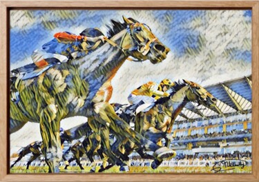 Painting titled "Horse série 7#17" by Olivier De Tullasky, Original Artwork, Acrylic