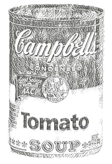 Drawing titled "Campbell 1#17" by Olivier De Tullasky, Original Artwork, Ink
