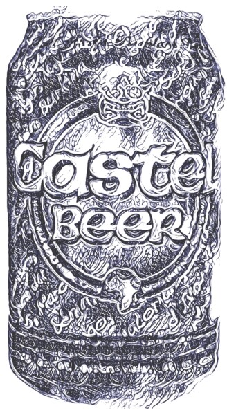 Desenho intitulada "Castelbeer 1#17" por Olivier De Tullasky, Obras de arte originais, Tinta