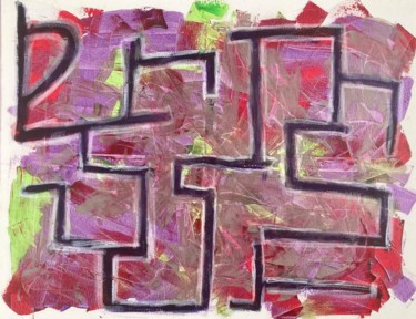 labyrinthe Peinture intitulée "labyrinthe" par Olivier De Pooter, Œuvre d'art originale, Acrylique