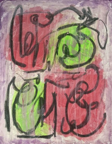 expression corporelle Peinture intitulée "expression corporel…" par Olivier De Pooter, Œuvre d'art originale, Acrylique