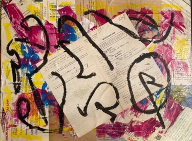 QUESTIONNEMENT Pittura intitolato "QUESTIONNEMENT" da Olivier De Pooter, Opera d'arte originale, Collages