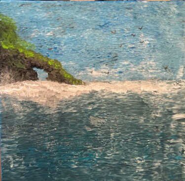 Peinture intitulée "Au bord de la falai…" par Olivier De Pooter, Œuvre d'art originale, Acrylique