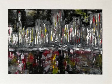 Painting titled "ville 1" by Olivier De Pooter, Original Artwork, Acrylic