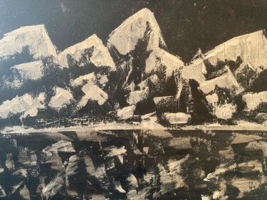 Pintura titulada "montagne" por Olivier De Pooter, Obra de arte original, Acrílico