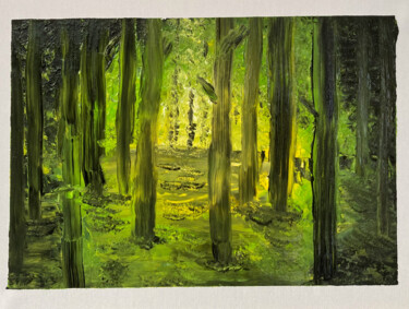 Peinture intitulée "Dans les bois" par Olivier De Pooter, Œuvre d'art originale, Acrylique