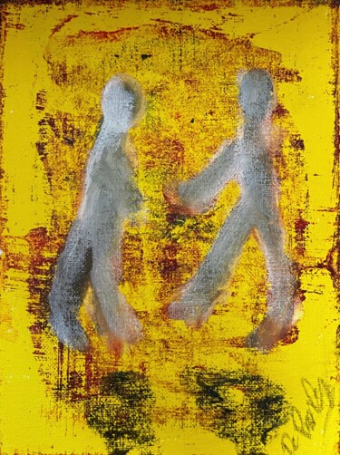 Peinture intitulée "La rencontre des âm…" par Olivier De Pooter, Œuvre d'art originale, Acrylique