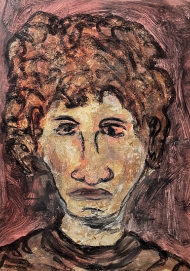 Peinture intitulée "La femme au regard…" par Olivier De Pooter, Œuvre d'art originale, Acrylique