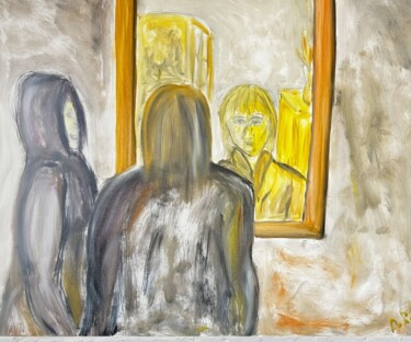 Картина под названием "Le reflet" - Olivier De Pooter, Подлинное произведение искусства, Масло