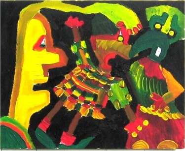 Painting titled "Le mauvais sort" by Olivier Dumont, Original Artwork