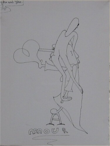 Drawing titled "Noir et blanc sur t…" by Olivier Dumont, Original Artwork