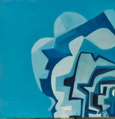 Peinture intitulée "Bleu, je veux" par Olivier Dumont, Œuvre d'art originale