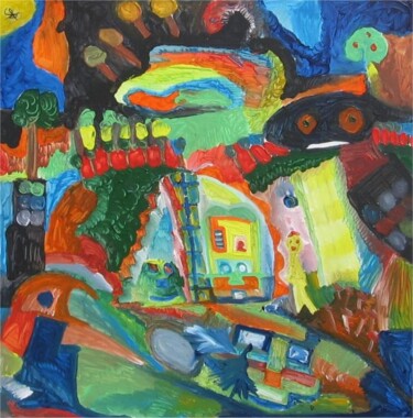 Painting titled "Que la vie vive !" by Olivier Dumont, Original Artwork