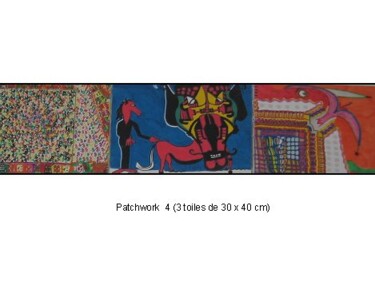 Peinture intitulée "Patchwork  4" par Olivier Dumont, Œuvre d'art originale