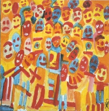 Peinture intitulée "Les supporters" par Olivier Dumont, Œuvre d'art originale