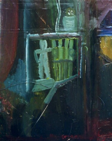 Peinture intitulée "En cage" par Olivier Dumont, Œuvre d'art originale