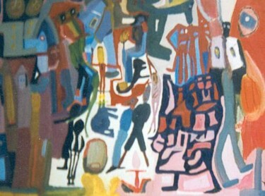 Peinture intitulée "Scènes de groupes 2" par Olivier Dumont, Œuvre d'art originale