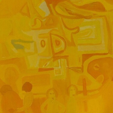 Peinture intitulée "Camaïeu: le jaune" par Olivier Dumont, Œuvre d'art originale