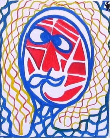 Schilderij getiteld "Rugbyman français (…" door Olivier Dumont, Origineel Kunstwerk, Acryl