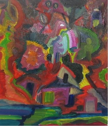 Painting titled "L'orage se prépare" by Olivier Dumont, Original Artwork