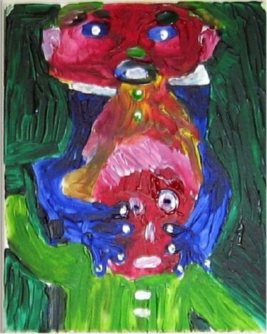 Painting titled "Agression" by Olivier Dumont, Original Artwork