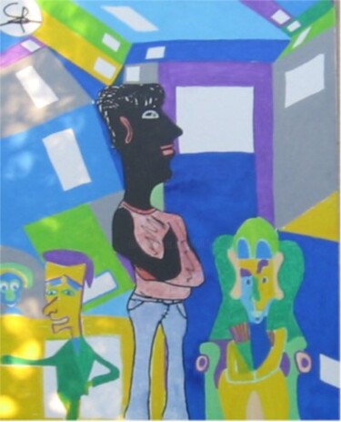 Painting titled "Sarko en Afrique (c…" by Olivier Dumont, Original Artwork