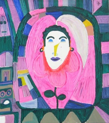 Peinture intitulée "Frida Kahlo dans mo…" par Olivier Dumont, Œuvre d'art originale