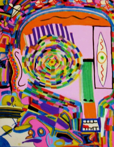 Peinture intitulée "Spirale têtue" par Olivier Dumont, Œuvre d'art originale
