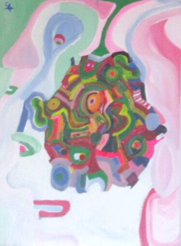 Painting titled "tu-penses-trop.jpg" by Olivier Dumont, Original Artwork, Acrylic