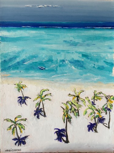 Painting titled "Vacance" by Olivier Gouin, Original Artwork, Oil