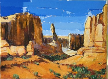 Painting titled "L arizona" by Olivier Gouin, Original Artwork, Oil