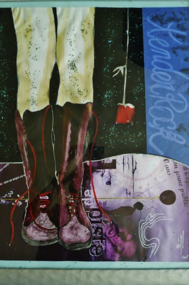 Collages titled "rock and boot's" by Olivier Gasc, Original Artwork