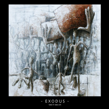 Peinture intitulée "exodus.jpg" par Olivier Grolleau, Œuvre d'art originale