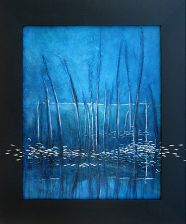 Painting titled "Mangrove" by Olivier Grolleau, Original Artwork, Oil