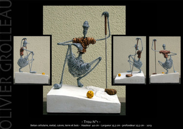 Sculpture intitulée "Trou n°1" par Olivier Grolleau, Œuvre d'art originale, Métaux