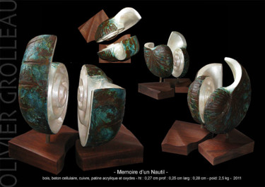 Sculpture intitulée "Mémoire d'un nautile" par Olivier Grolleau, Œuvre d'art originale