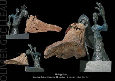 Sculpture intitulée "Mr Big Foot" par Olivier Grolleau, Œuvre d'art originale