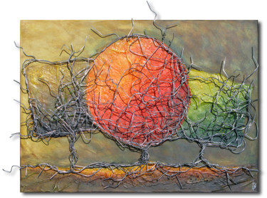 Peinture intitulée "Three tree's 2" par Olivier Grolleau, Œuvre d'art originale