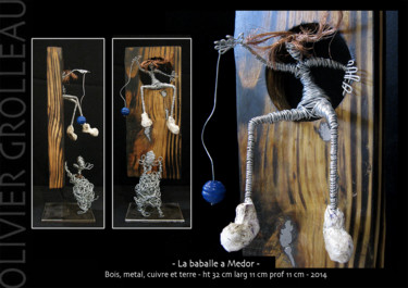 Sculpture intitulée "la-baballe-a-medor" par Olivier Grolleau, Œuvre d'art originale