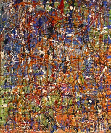 Peinture intitulée "Pollock's attitude!!" par Olivier Horen, Œuvre d'art originale, Huile