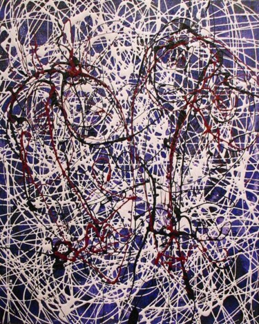 Peinture intitulée "Destins liés..." par Olivier Horen, Œuvre d'art originale, Huile