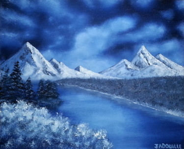 Peinture intitulée "Etude hiver 1" par Olivier Jadouille, Œuvre d'art originale, Huile